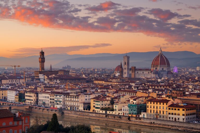 Florence, Italy Skyline at Dusk